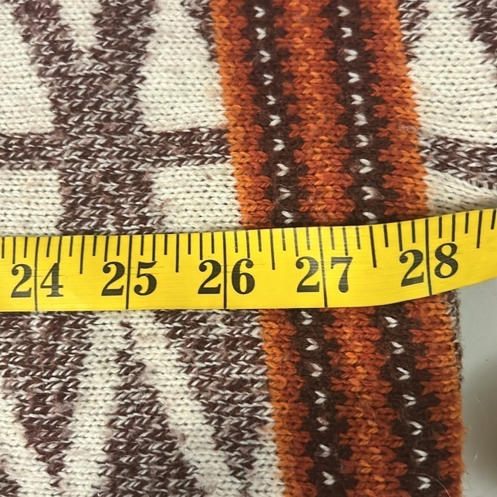 Shrinking Violet Brown Orange Patterned Hooded Sw… - image 6